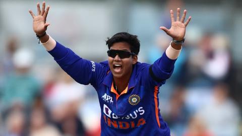 India's Deepti Sharma appeals