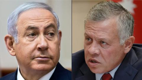 Netanyahu (L) and Abdullah (R)