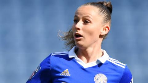 Hannah Cain in action for Leicester