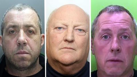 Mugshots of three men jailed