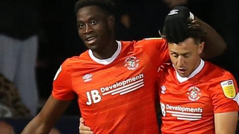 Luton celebrate goal