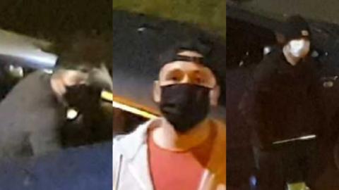 Images of suspects in catalytic convertor theft