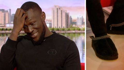 Stormzy and his slippers