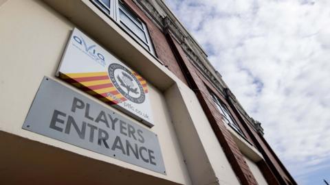 Sign outside Partick Thistle's Firhill Stadium