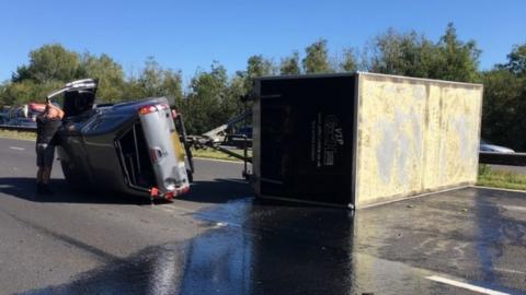 Overturned toilet