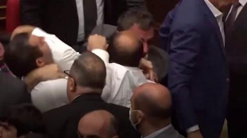 Armenia parliament brawl