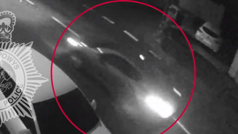 A CCTV image of he car the man was driving