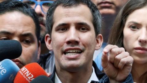 Juan Guaidó in Caracas, 27 January