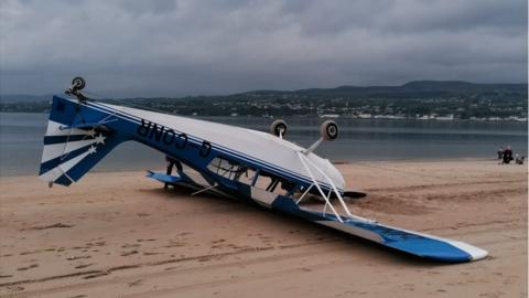 plane on beach