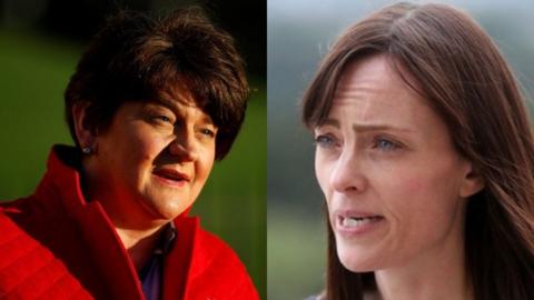 Arlene Foster and Nichola Mallon