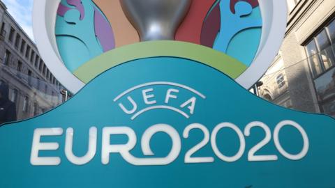 A sign saying Euro 2020