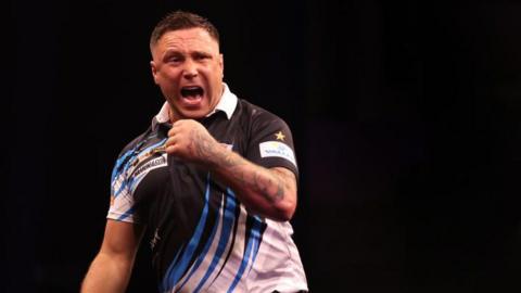 Gerwyn Price celebrates