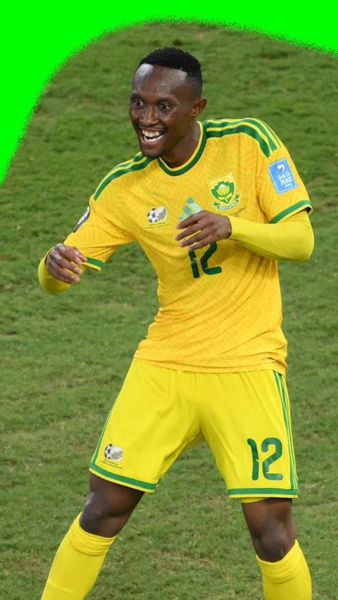 Thapelo Maseko dancing after his goal