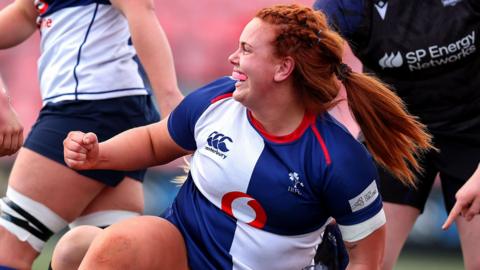 Caoimhe Molloy celebrates scoring
