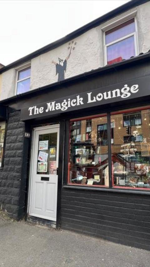The exterior of The Magick Lounge, a magic shop in Sheffield