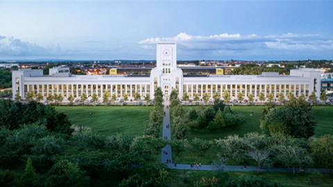 An aerial view of the Littlewoods Building
