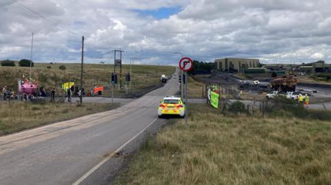 Protest outside mine