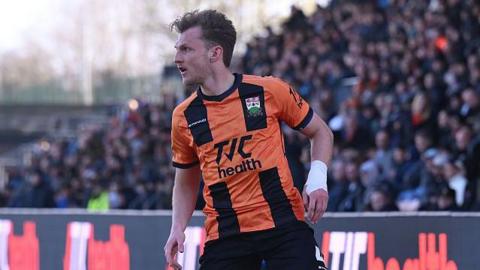 Danny Collinge of Barnet controls the ball during the Sky Bet League 2 match between Barnet and Cambridge United at Underhill Stadium, London, on March 28, 2026.