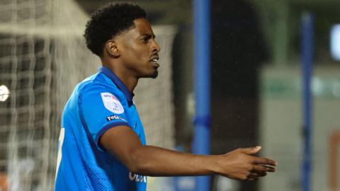 Kyrell Lisbie playing for Peterborough United