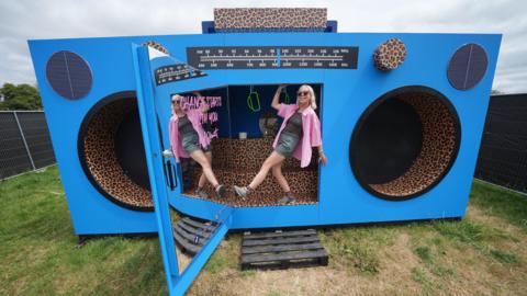 Boombox toilet at Glastonbury