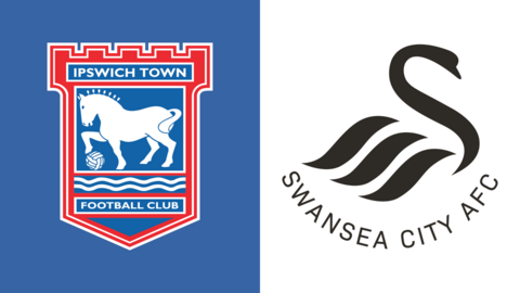 Ipswich Town and Swansea City club badges side by side