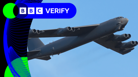 A US Air Force B-52 bomber (file pic)