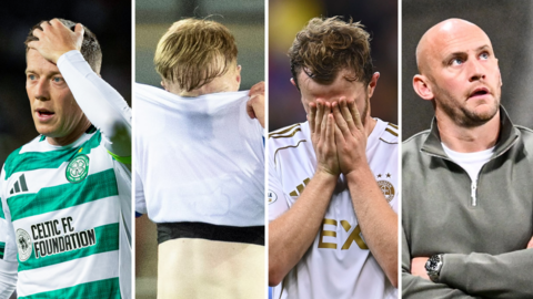 Celtic, Rangers, Aberdeen and Hibs montage