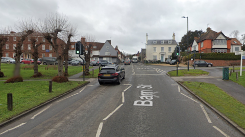 The traffic lights and pedestrian crossing which the council will refurbish