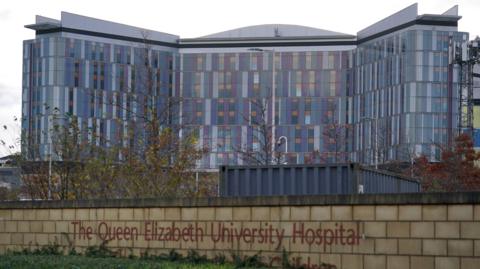 The exterior of the Queen Elizabeth University Hospital in Glasgow