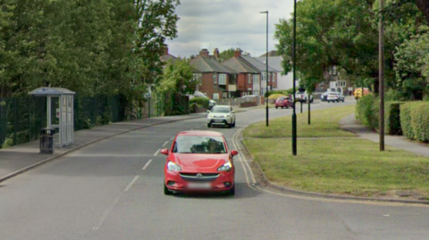 Shiregreen Lane, close to the junction that turns into the Concord Sports Centre car park.