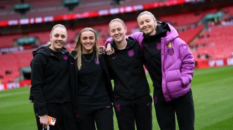 Ellie Roebuck, Georgia Stanway, Keira Walsh, Leah Williamson