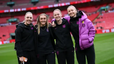Ellie Roebuck, Georgia Stanway, Keira Walsh, Leah Williamson