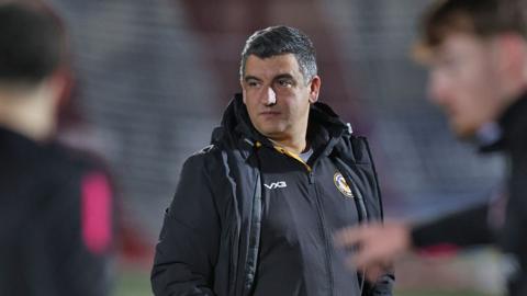 Newport County head coach Nelson Jardim
