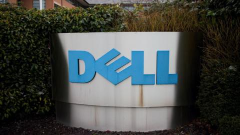 A Dell Corporation Ltd sign at the entrance of their registered company address in Bracknell, England taken in 2015.