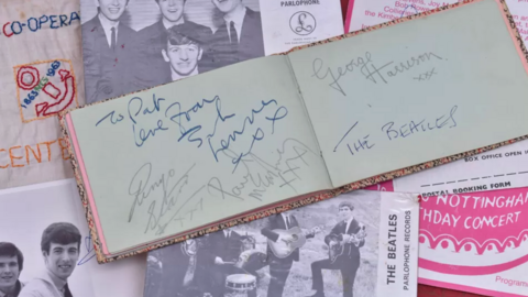 The compete sets of Beatles autographs are set to be auctioned in Lichfield in June