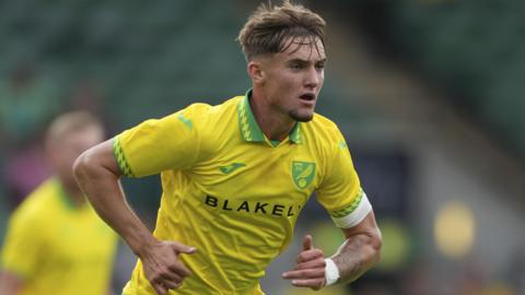 Jacob Wright playing for Norwich