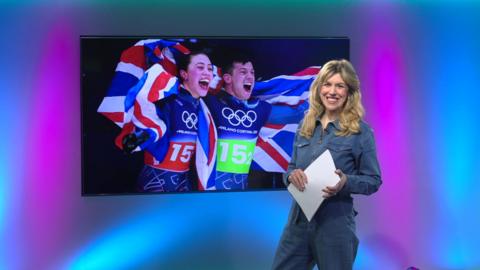 Jenny on the Newsround set