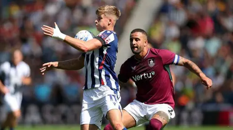 Match action between West Brom and Burnley