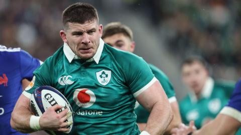 Nick Timoney in action for Ireland against France