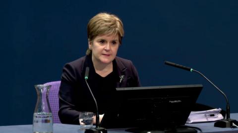 Nicola Sturgeon at the Covid inquiry in Edinburgh