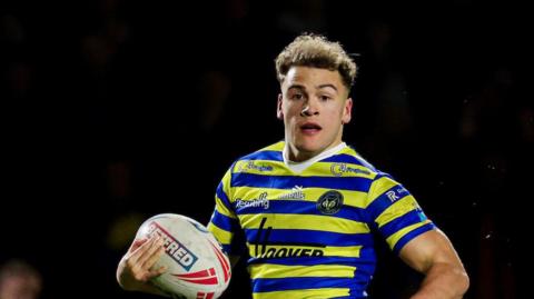 Cai Taylor Wray in action for Warrington Wolves against St Helens this season