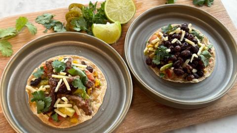 Chris Baber shows us how to make his summer steak or black bean tacos

