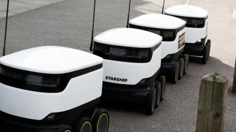 Four delivery robots