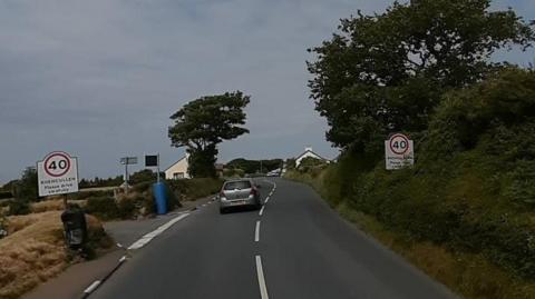 Road at Rhencullen leading out of Kirk Michael