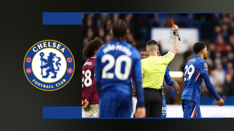 Wesley Fofana is sent off for Chelsea