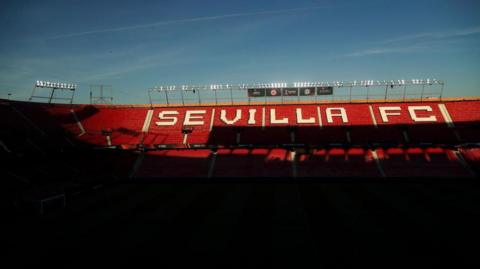 A general view of Sevilla's stadium