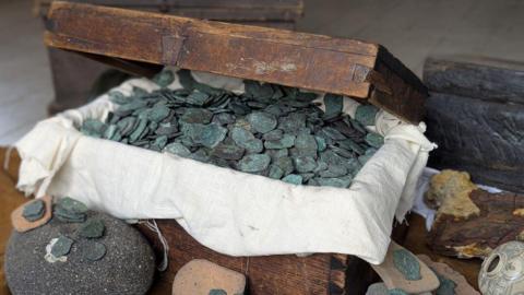 Treasure from Spanish shipwreck. 