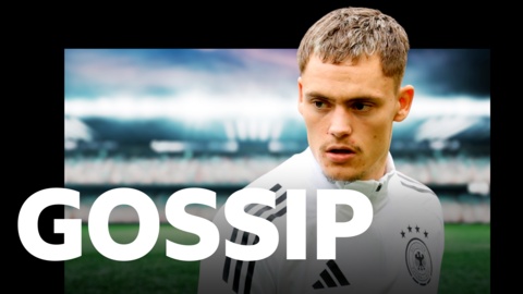 BBC Gossip graphic featuring image of Florian Wirtz