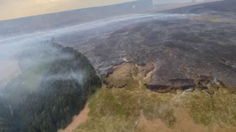 Moorland from the air
