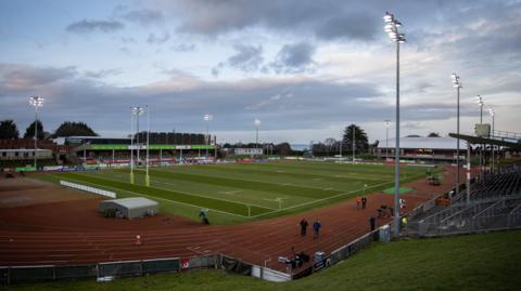 A general shot of Parc Eirias in Colwyn Bay ahead of a fixture